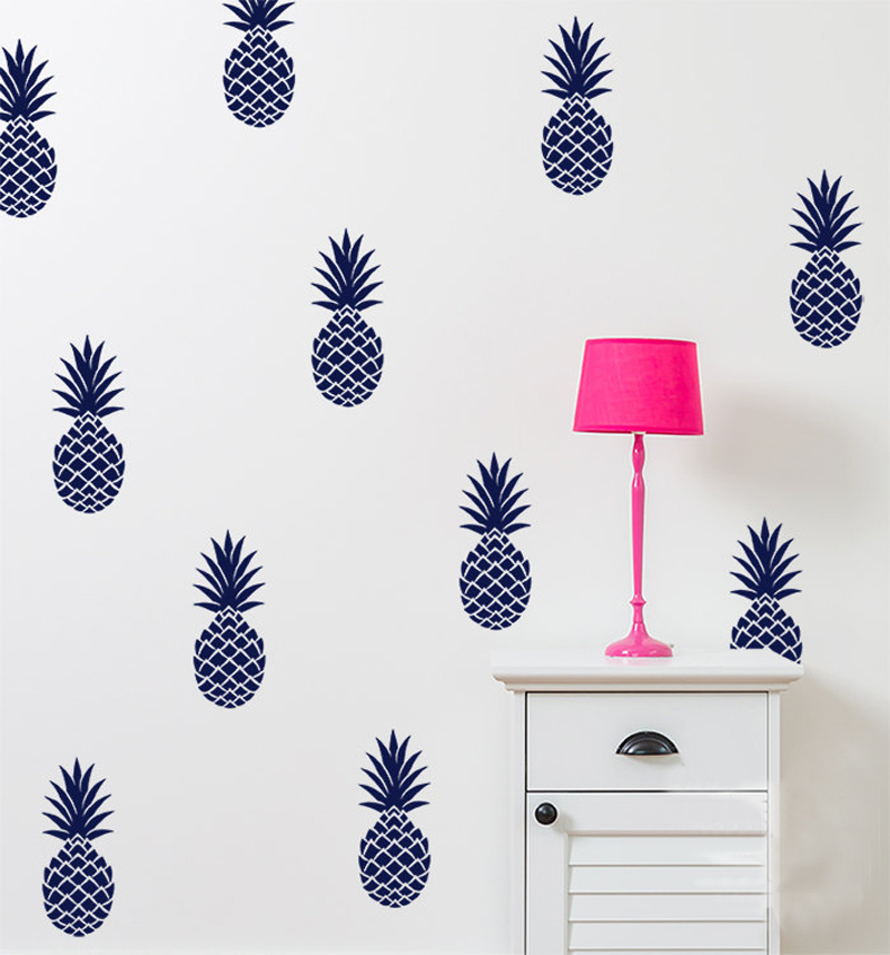 Pineapple-Wall-Decal-Large-12-Pineapples-Sticker-Home-decor-Party-Decor-Nursery-Wall-Decals-Wall-Stickers